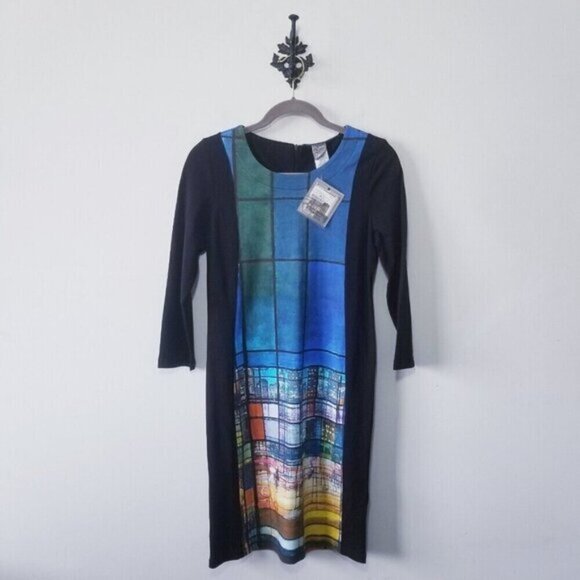 NEW Dolcezza Simply Art Dress Size XS Abstract Wearable Art $155 - Picture 1 of 4